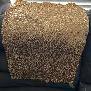Gold sequin skirt